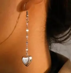 おすすめ サージカルステンレス シルバーゴールド ☆人気☆モテ揺れハートピアス