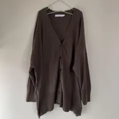 アメリカンホリック　UVカット　ロングカーディガン　チャコール　春ニット