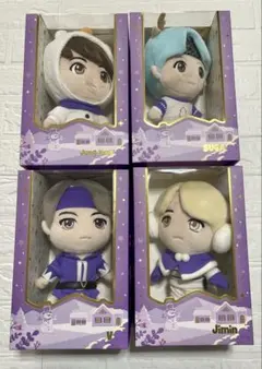 TinyTAN Purple Holidays ぬいぐるみ 4種セットのサムネイル