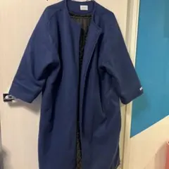 【現品限り】　EMI＋ レディース ボリュームノーカラーロングコート