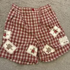 PINK HOUSE レッドチェック ハーフパンツ　M 110