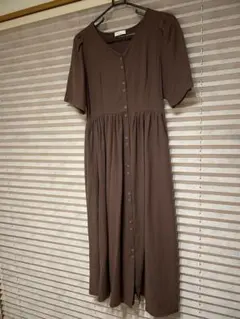 earth music & ecology 半袖 シャツワンピース ロング丈