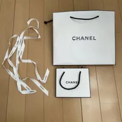 CHANEL ショップ袋 大小、リボン付き