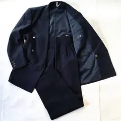 セットアップスーツ ダブルブレスト ネイビー M