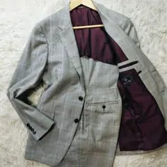 Mens Bigi グレンチェック ウールシルク セットアップ 03 アンコン