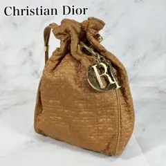 Dior ディオール カナージュ CD金具 巾着ポーチ ヴィンテージ 小物入れ