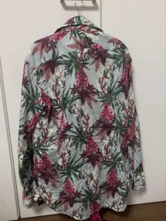 エトロ花柄ライトブルーシャツ Mサイズ