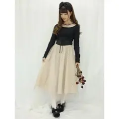 アンジェラス《フレンチガーリードットチュールスカート》コルセット レースアップ