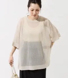 フリークスストア ハンドウォッシャブル リネンミックス シアー 半袖TEE