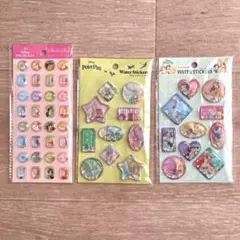 ウォーターシール　ディズニープリンセス　ティンカーベル　ストーンシール3枚セット