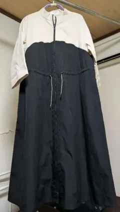 セニノン　バイカラー　ジップ　ワンピース　サイズ1
