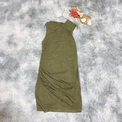 ZARA ザラ (EUR/S) タイトワンピース ミニ丈 ドレープ ギャザー