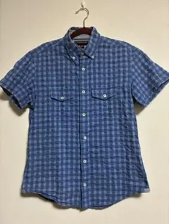 TOMMY HILFIGER 半袖チェックシャツ　綿100%のサムネイル