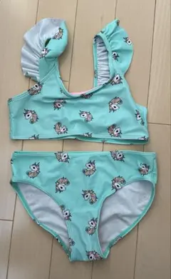 H&M ユニコーン柄 水着上下セット 122/128