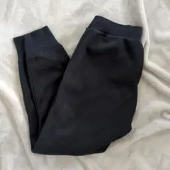 レディース UNIQLO ブラック ジョガーパンツ ポケット 裏起毛 防風 S