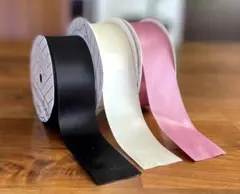 切り売り　HEIKO片面サテンリボン36mm 全3色 2m～