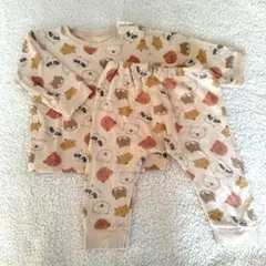 中綿コットン　ベビーパジャマ　 アニマル柄　90cm