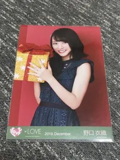 =LOVE イコラブ 野口衣織 生写真 クリスマスパーティー チュウ 2019