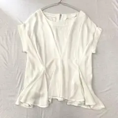 【グラスライン】フレンチスリーブブラウス ウエスト切替 後ろ涙開き 11のサムネイル