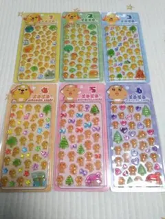 【ぷくぷくシール】どじどじぷくぷくキャンディシール ６点セット