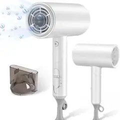 ヘアドライヤー マイナスイオン 大風量 1300w 速乾 軽量 ヘアケア 白