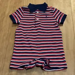未使用　Ralph Lauren ロンパース　ポロシャツ　ボーダー　6M 70