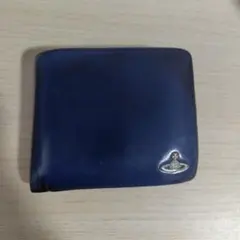 Vivienne Westwood ネイビー レザー 二つ折り財布