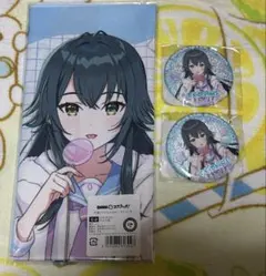 DMMスクラッチ くじ 学園アイドルマスター 月村手毬 A3布ポスター 缶バッジ