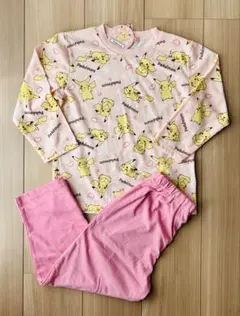 【新品】ポケモン ピカチュウ 長袖 薄手 パジャマ ピンク 120㎝