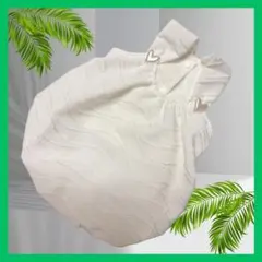 【タイムセール！】008 犬服春夏ハートボタン白バルーンワンピース