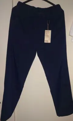 無印良品☆風を通すストレッチ☆ワンタックパンツ☆ネイビーMのサムネイル