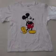 ユニクロ　ミッキーマウス Tシャツ ホワイト　ディズニーコラボ　110 キッズ