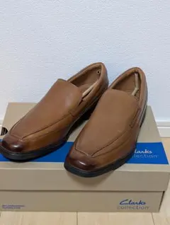 新品未使用箱付き❤️クラークス Tilden Free レザーローファー 黒 26