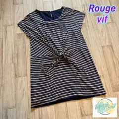 Rouge vif ボーダー　チュニック　トップス　フレンチスリーブ　A6のサムネイル