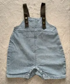 デニム　オーバーオール　80
