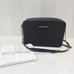 マイケルコース　スクエア　チェーン　ショルダーバッグ　黒