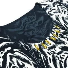 ”ゼブラ柄”フリルチュニック トップス 社交ダンス