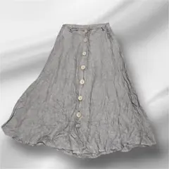 フレアスカート 6ボタン ベージュ系