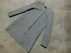 Theory　セオリー　カシミヤ混　ノーカラーコート　グレー　P