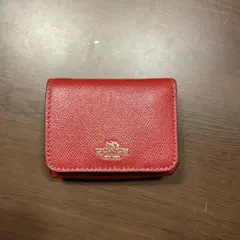 COACH 三つ折り財布 レッド