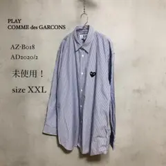 未使用　プレイコムデギャルソン ハート ワッペン ストライプシャツ