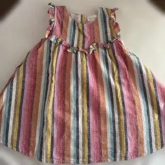 next babyマルチカラー ストライプ ワンピース 9-12ヶ月