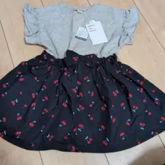 après les cours ワンピース 90サイズ グレー/黒