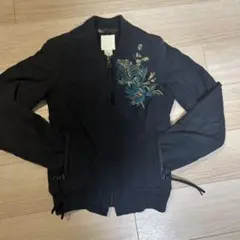 DIESEL ネイビー刺繍ジャケット XS