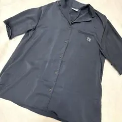 [美品]FREE ジェラートピケ サテン 半袖 シャツ パジャマ ルームウェア