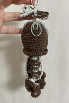 タコキーホルダー クラゲキーホルダー チャーム 編み物
