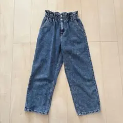 【美品】デニムブルー ウエストゴム パンツ 150cm
