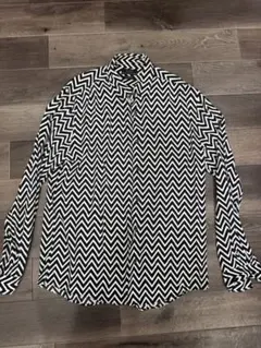 ZARA リラックスフィット シャツ ブラック/ホワイト