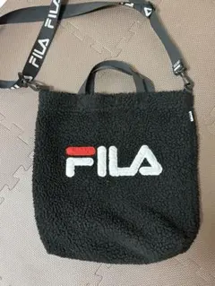FILA ボアトートバッグ 黒