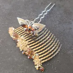 蝶と花のヘアアクセサリーセット